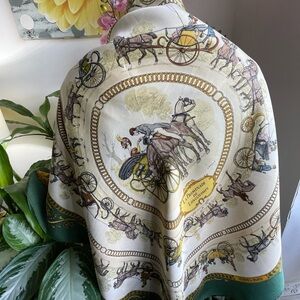Hermès La Promenade De LongChamp Silk Scarf.